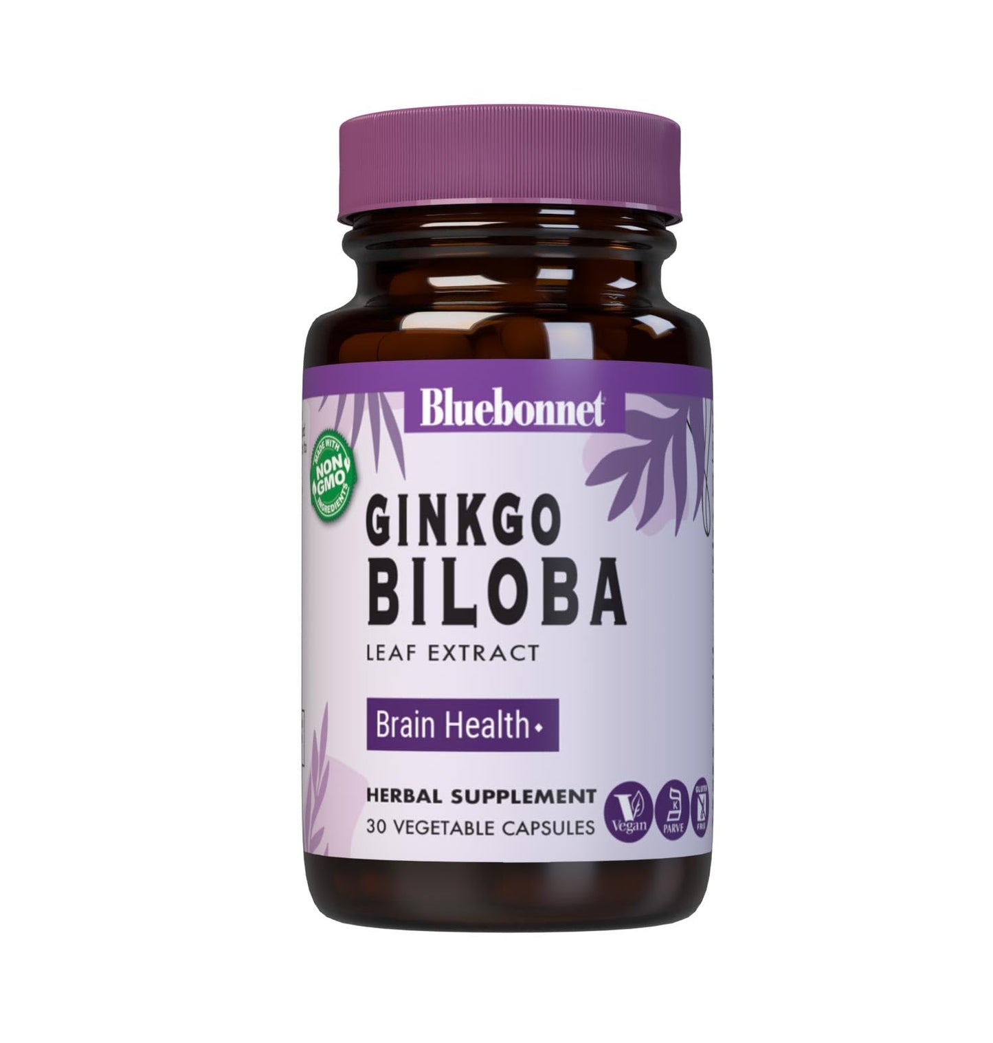 BlueBonnet Ginkgo Biloba Leaf Extract Supplement Capsules 30