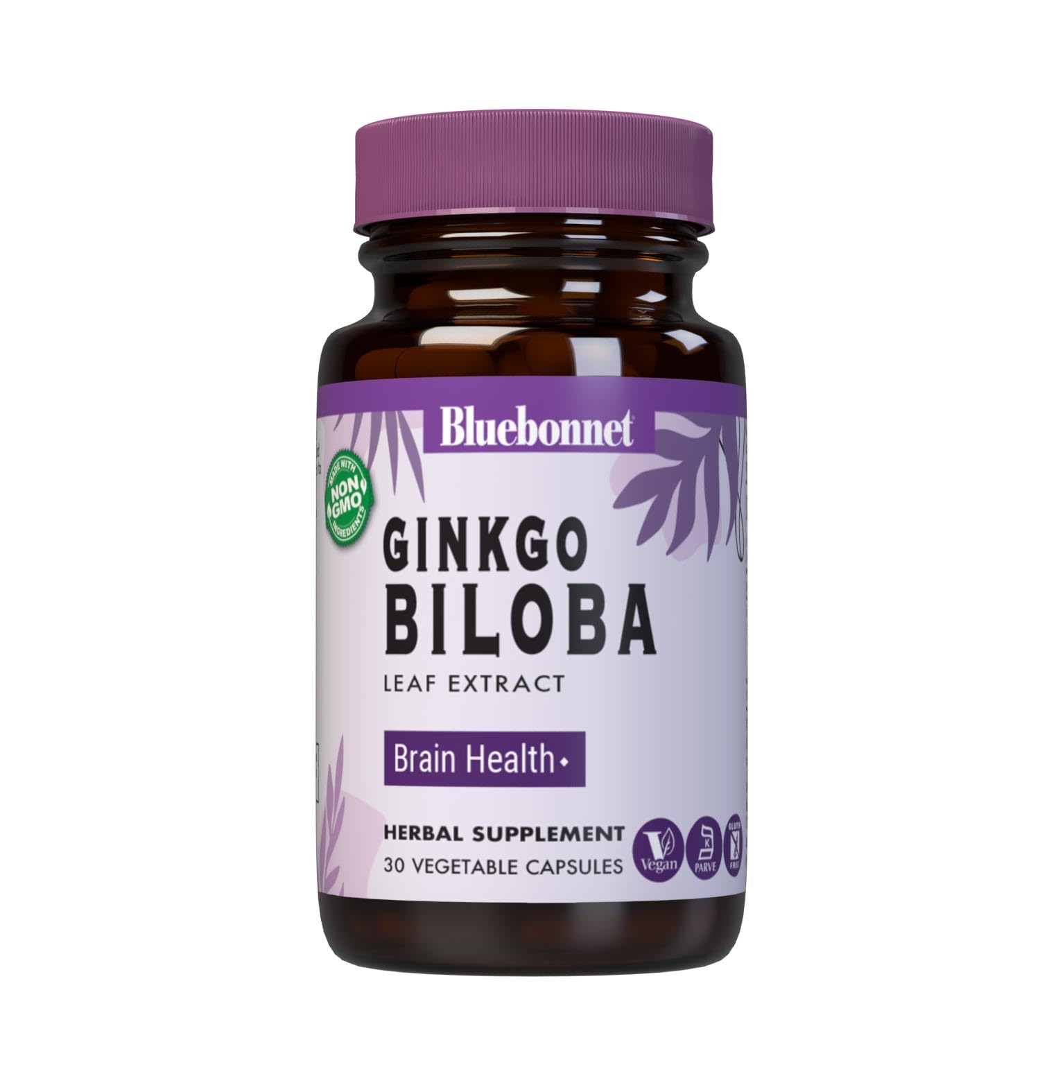 BlueBonnet Ginkgo Biloba Leaf Extract Supplement Capsules 30