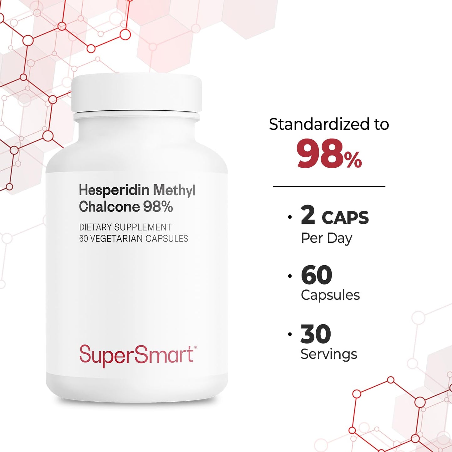 Supersmart Hesperidin Methyl Chalcone 1000 mg Per Day Capsules, 60 Count