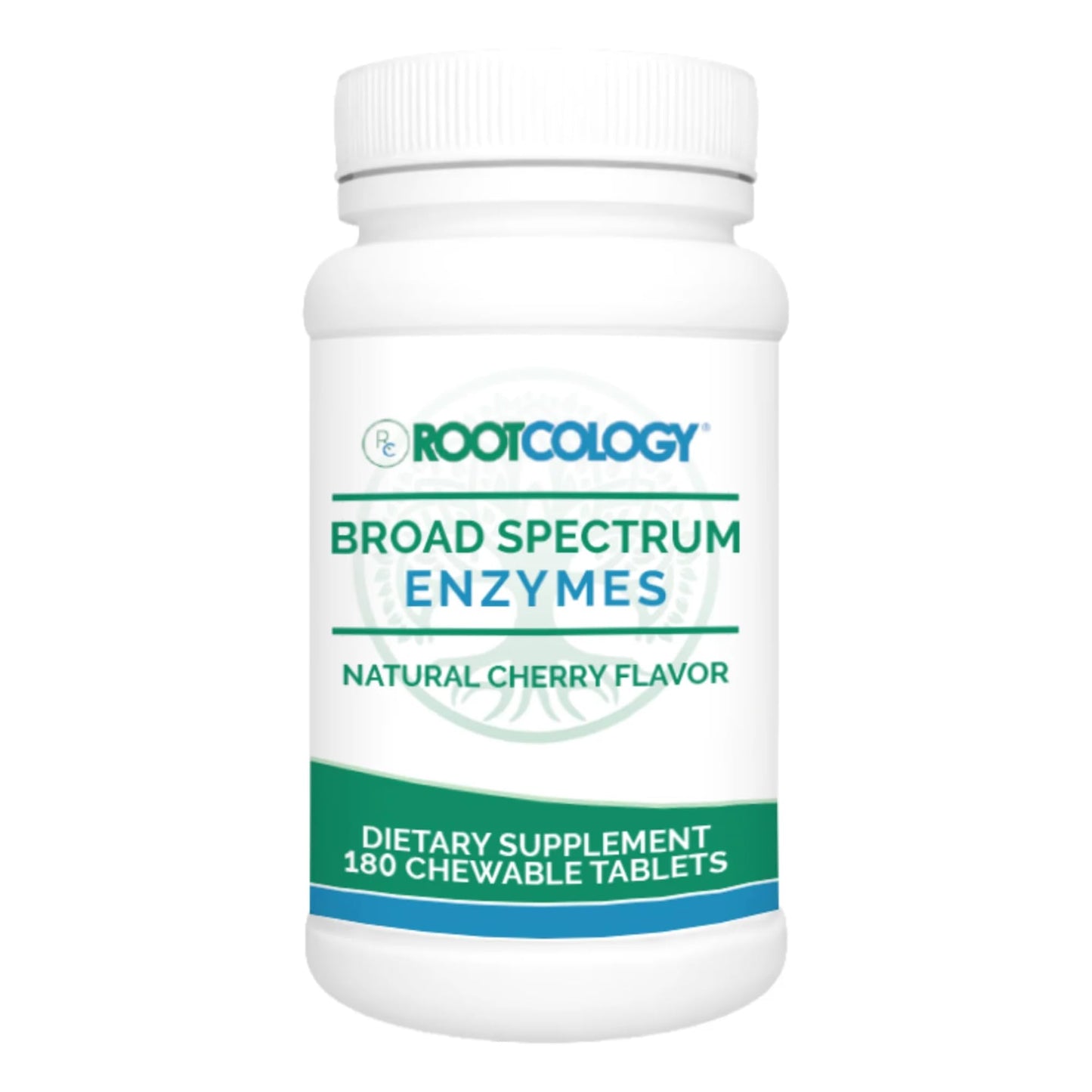 Rootcology Broad Spectrum Enzymes Complete Digestive Support Formula Chewable Tabs 180