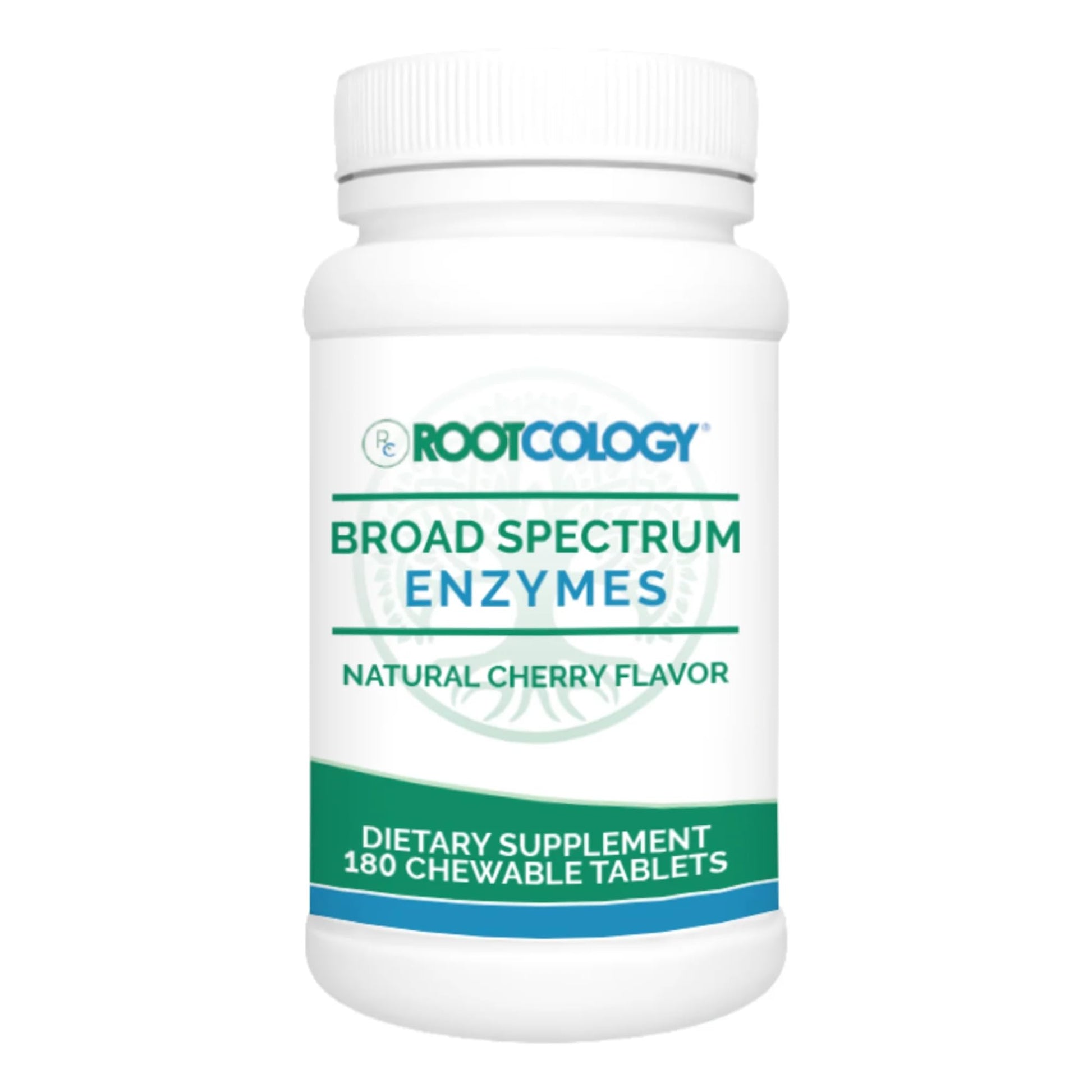 Rootcology Broad Spectrum Enzymes Complete Digestive Support Formula Chewable Tabs 180