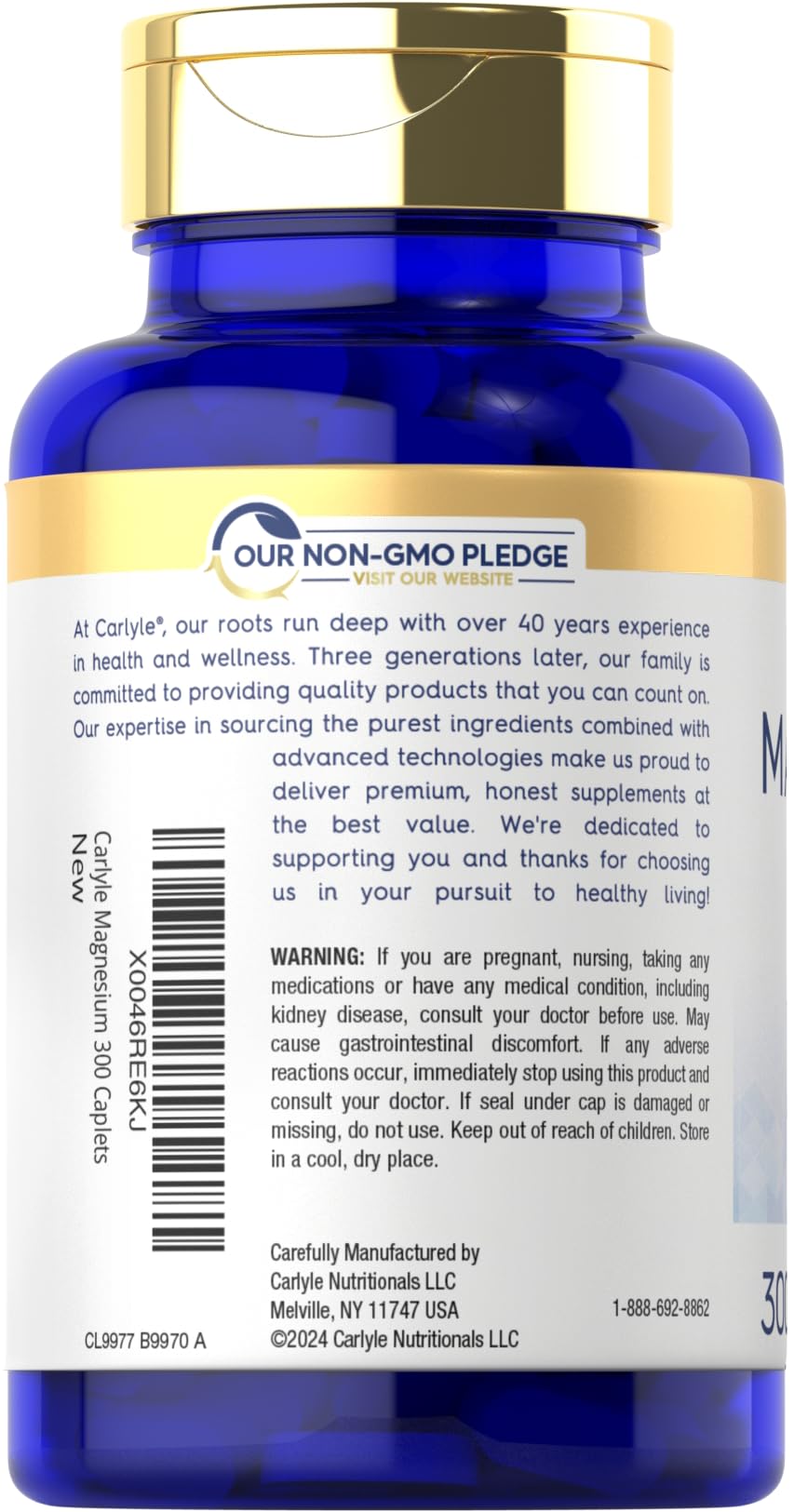 Carlyle Magnesium Oxide 500mg Caplets 300