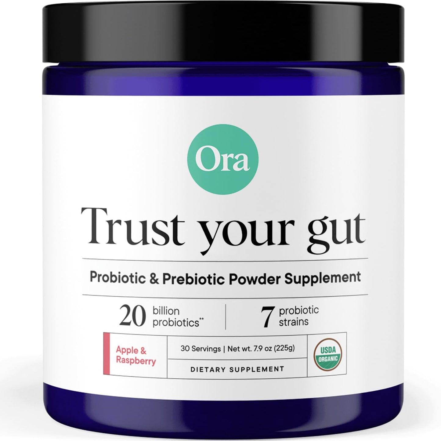Ora Organic Prebiotic and Probiotic Powder Supplement, 7.9 oz