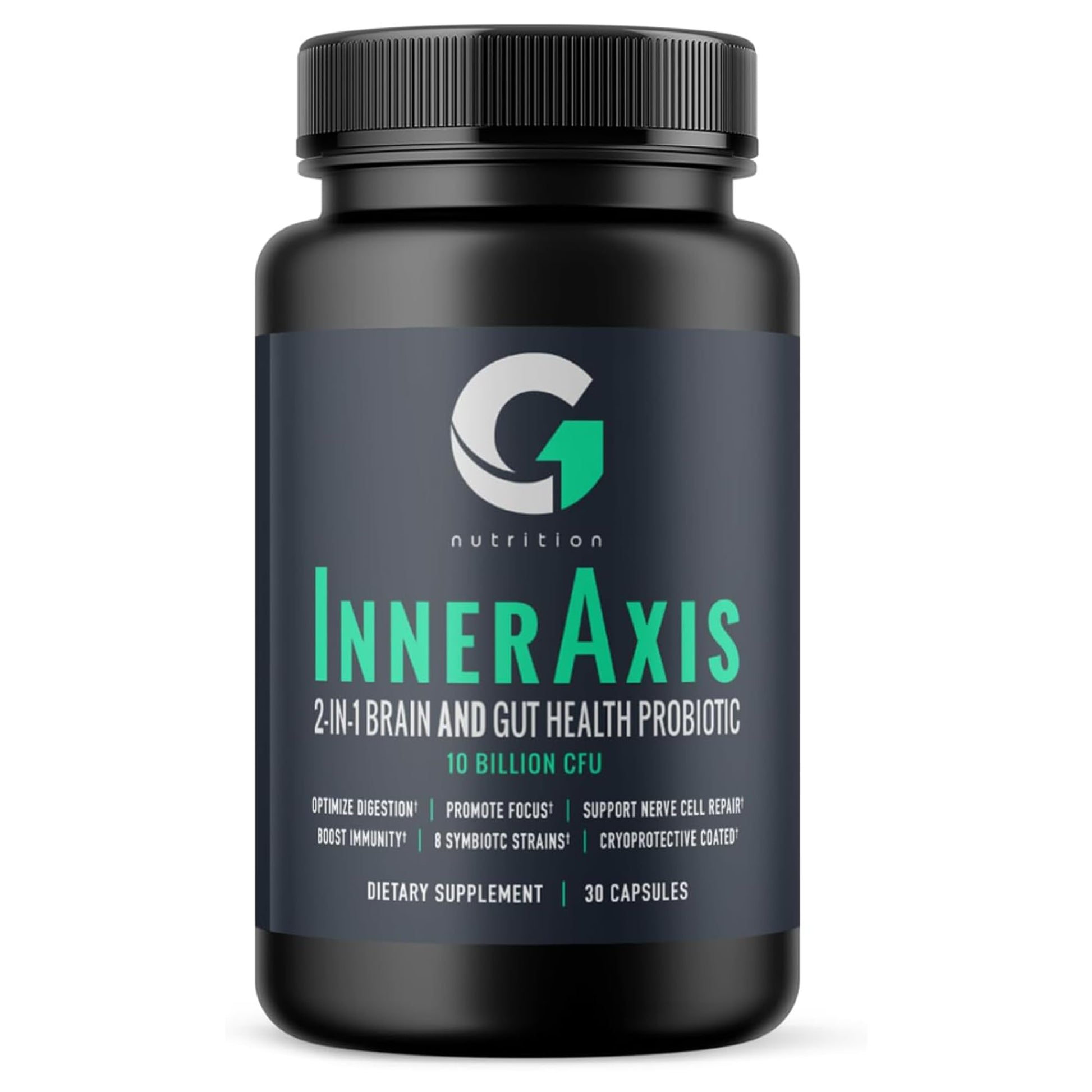 G1 NUTRITION InnerAxis 2-in-1 Brain and Gut Health Probiotic Capsule, 30 Count