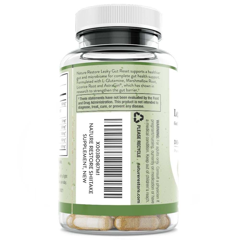 Nature Restore Marshmallow Root & L-Glutamine Gut Health Supplement Capsule 1