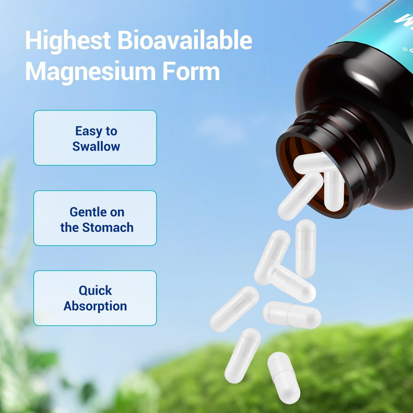 Luckycare Magnesium Glycinate 500mg Capsule, 120 Capsules