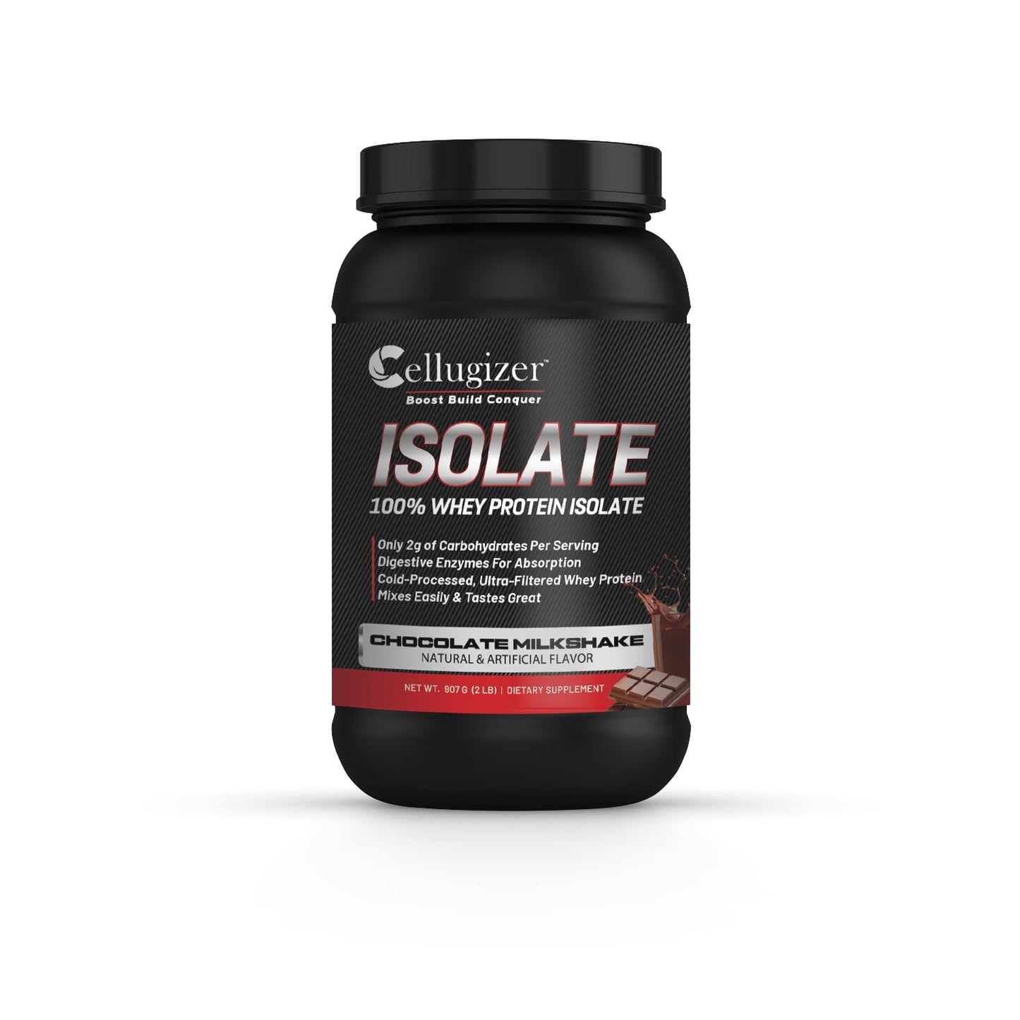 Cellugizer 100% Whey Isolate Protein Powder, Chocolate, 32 Servings