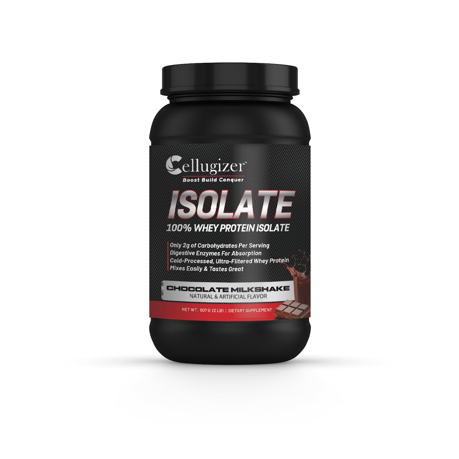Cellugizer 100% Whey Isolate Protein Powder, Chocolate, 32 Servings