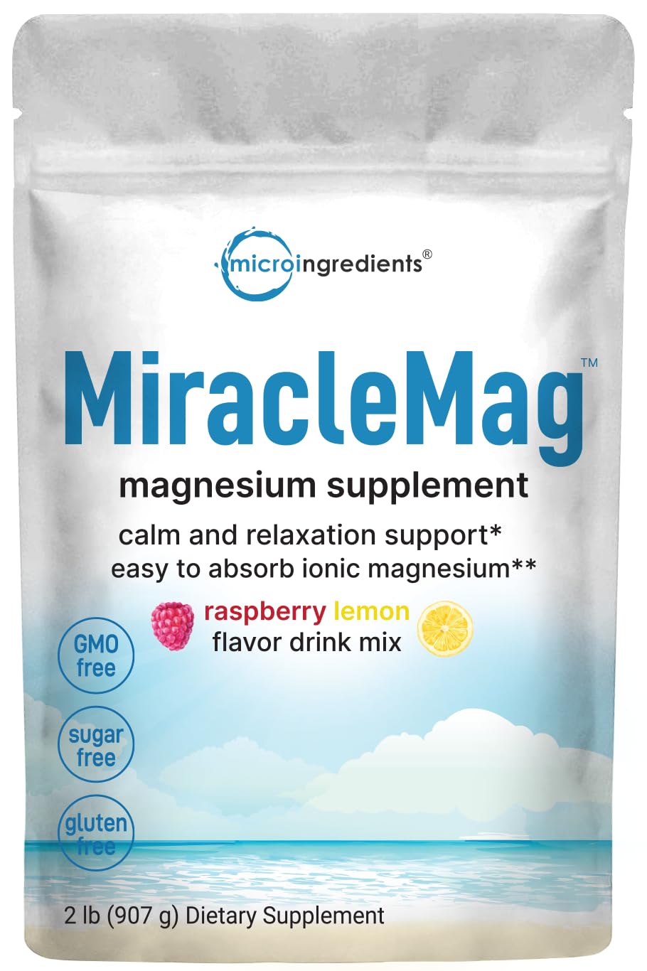 Micro Ingredients MiracleMag Calm Magnesium Powder, 32 Ounce