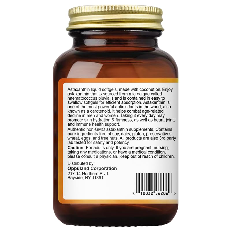 oppuland Astaxanthin 12mg Softgels 60 Count