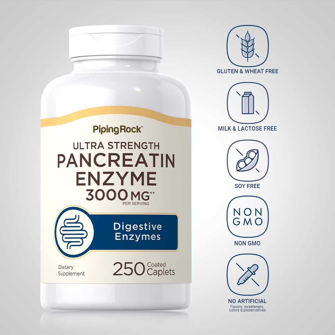 Piping Rock Pancreatin Digestive Enzymes 250 Caplets