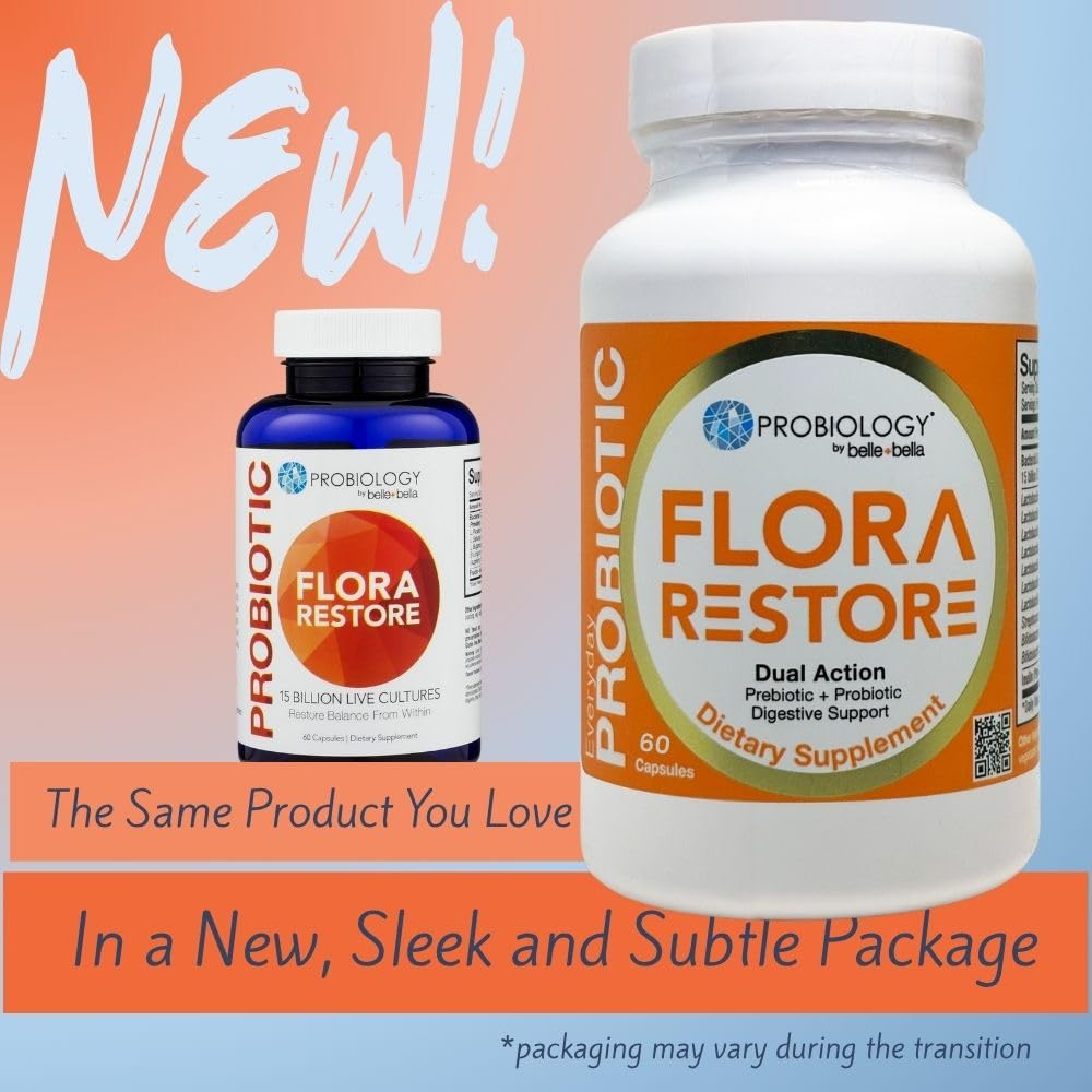 belle+bella Flora Restore Daily Probiotic 60 Capsules