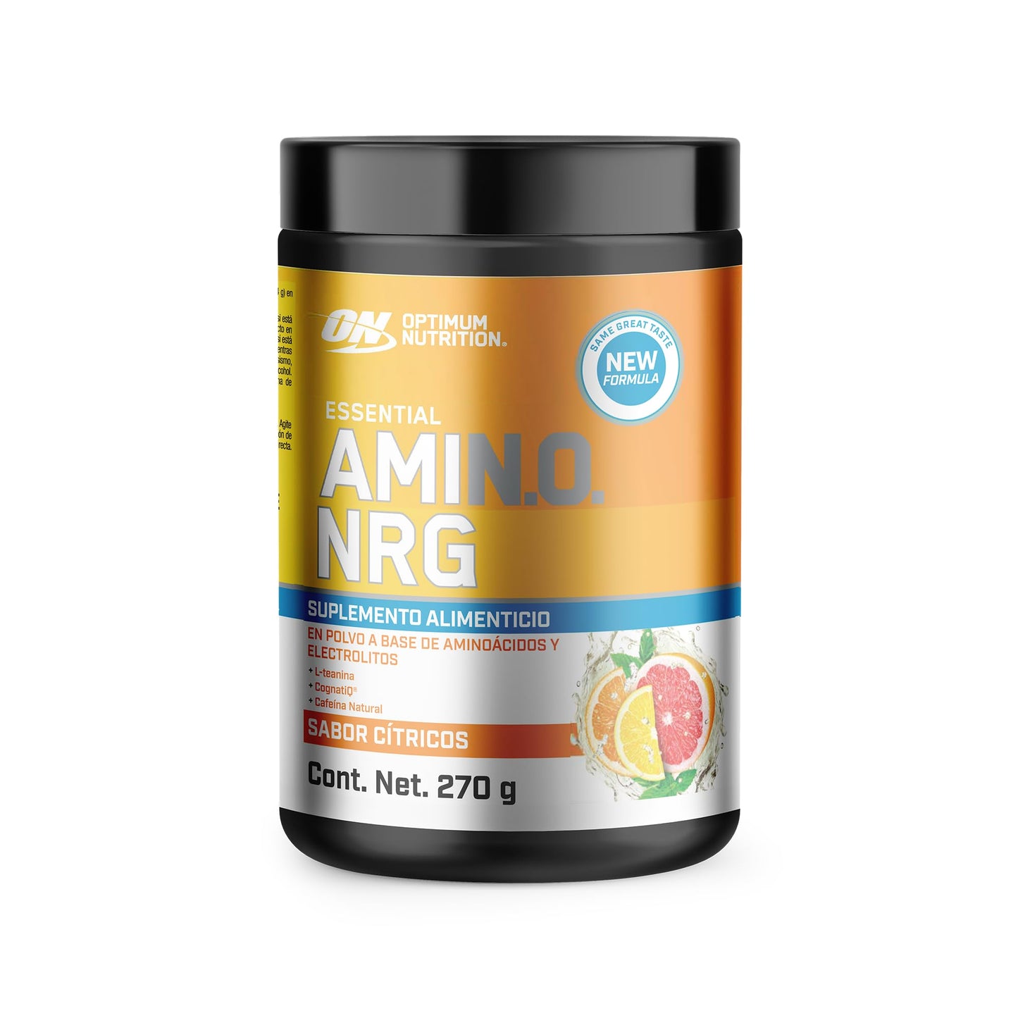 Optimum Nutrition Amino Energy Powder Plus Focus, with BCAA, Electrolytes, and Caffeine, Sunkissed Citrus, 9.5 Ounce
