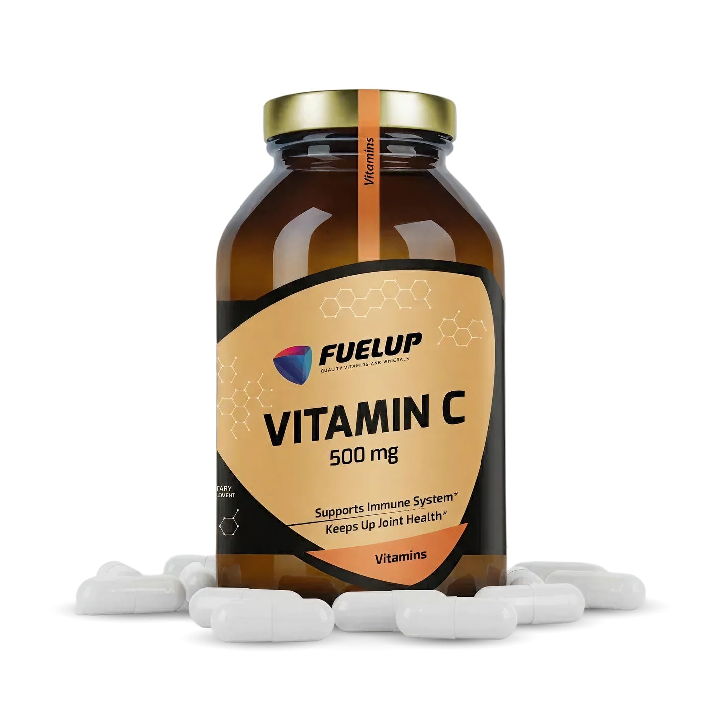 Fuelup Vitamin C 500 mg – Vegan Supplement Capsule, 180 Count