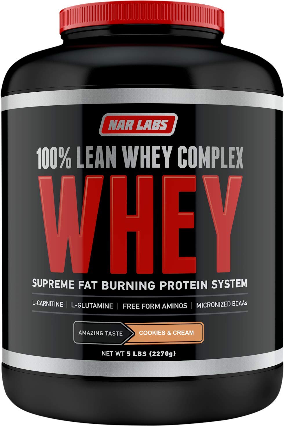 NAR LABS 100% Lean Whey Complex Powder, 80 Servings