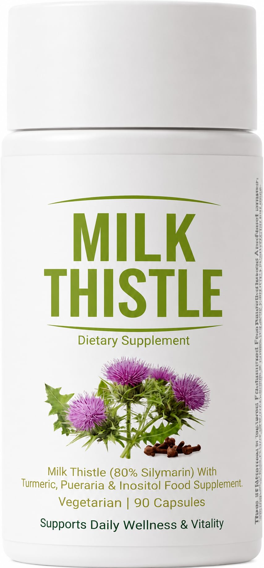 UVORA Milk Thistle Liver Detox, Vegan Support Capsule, 90 Count