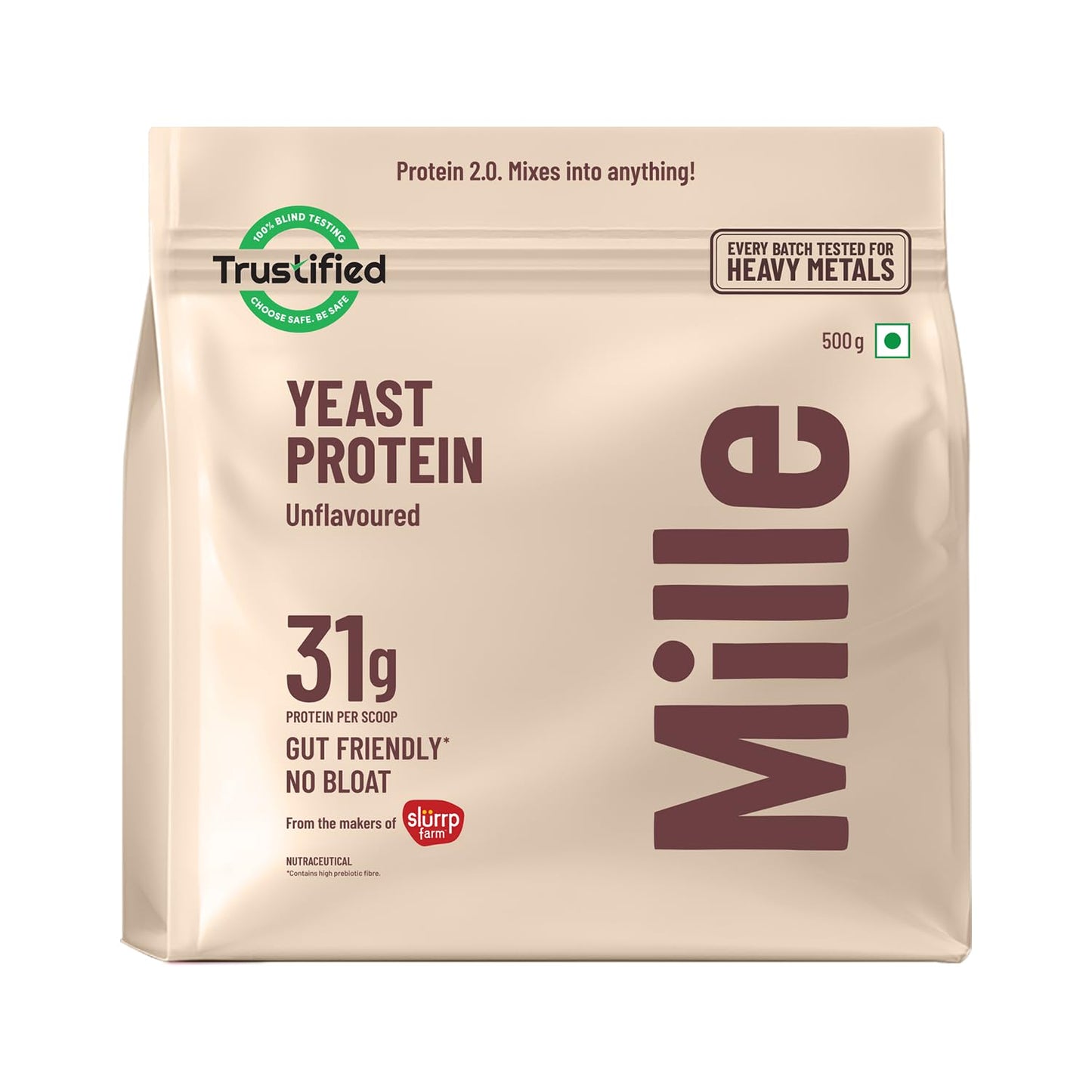 Millé: A Supergrain Co. Mille Plant Protein Powder Unflavored, 17.64 oz