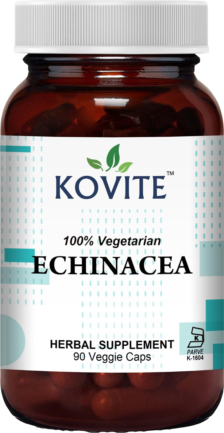 Kovite Organic Echinacea Root 420 mg Vegetable Capsules 90
