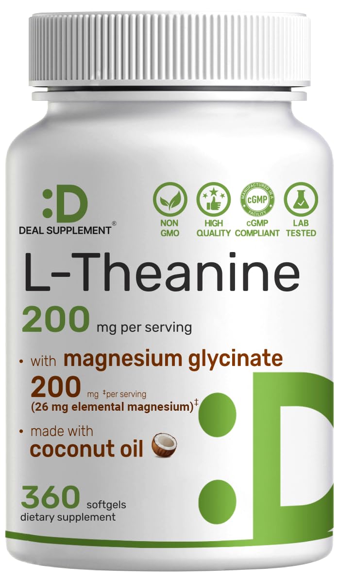 DEAL SUPPLEMENT L-Theanine with Magnesium Glycinate Softgels, 360 Count