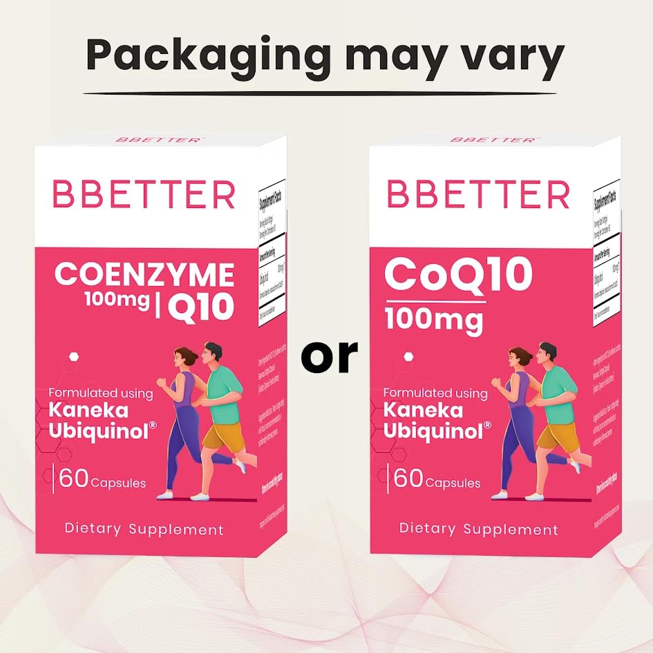BBETTER CoQ10 100 mg with Kaneka Ubiquinol®, Active Form of Coenzyme Q10 High-Absorption Formula Softgels 60 Count