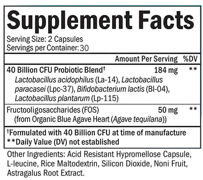 NaturalyPure Powerful Probiotic Capsule 40 Billion CFU, 1 Capsule