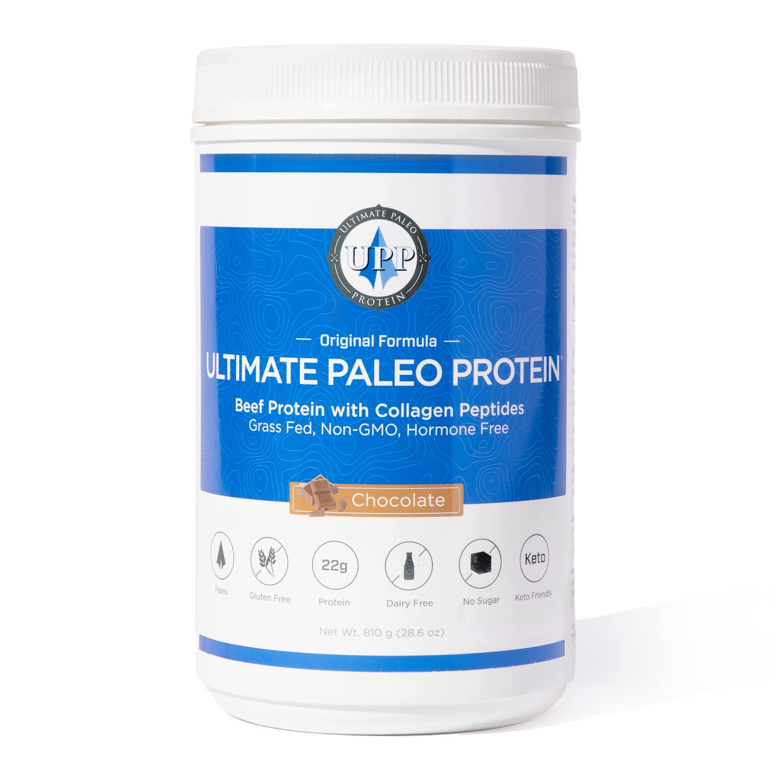 Ultimate Paleo Protein Premium Grass Fed Beef Protein with Collagen Peptides Powder, 32 Servings