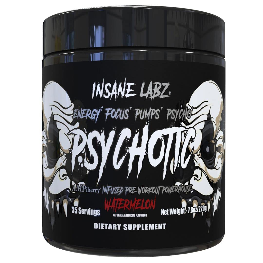 Insane Labz Psychotic Black Edition Mid Stimulant Pre Workout Powder 7.8