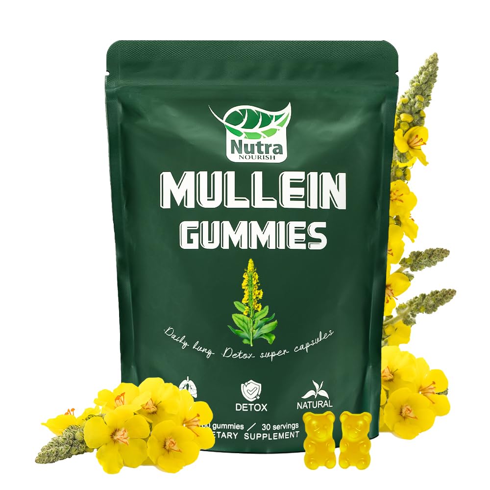 NutraNourish Mullein Gummies 2000mg Mullein Leaf Extract per Serving, 60 Gummies