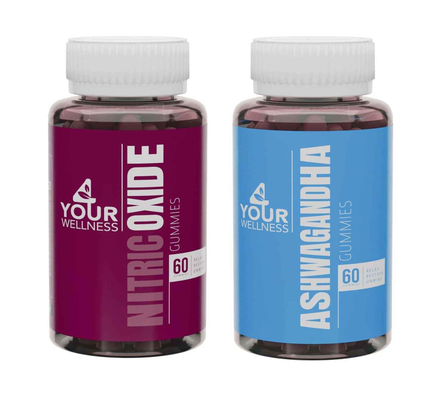 4 Your Wellness Nitric Oxide and Ashwagandha Gummies, 120 Gummies