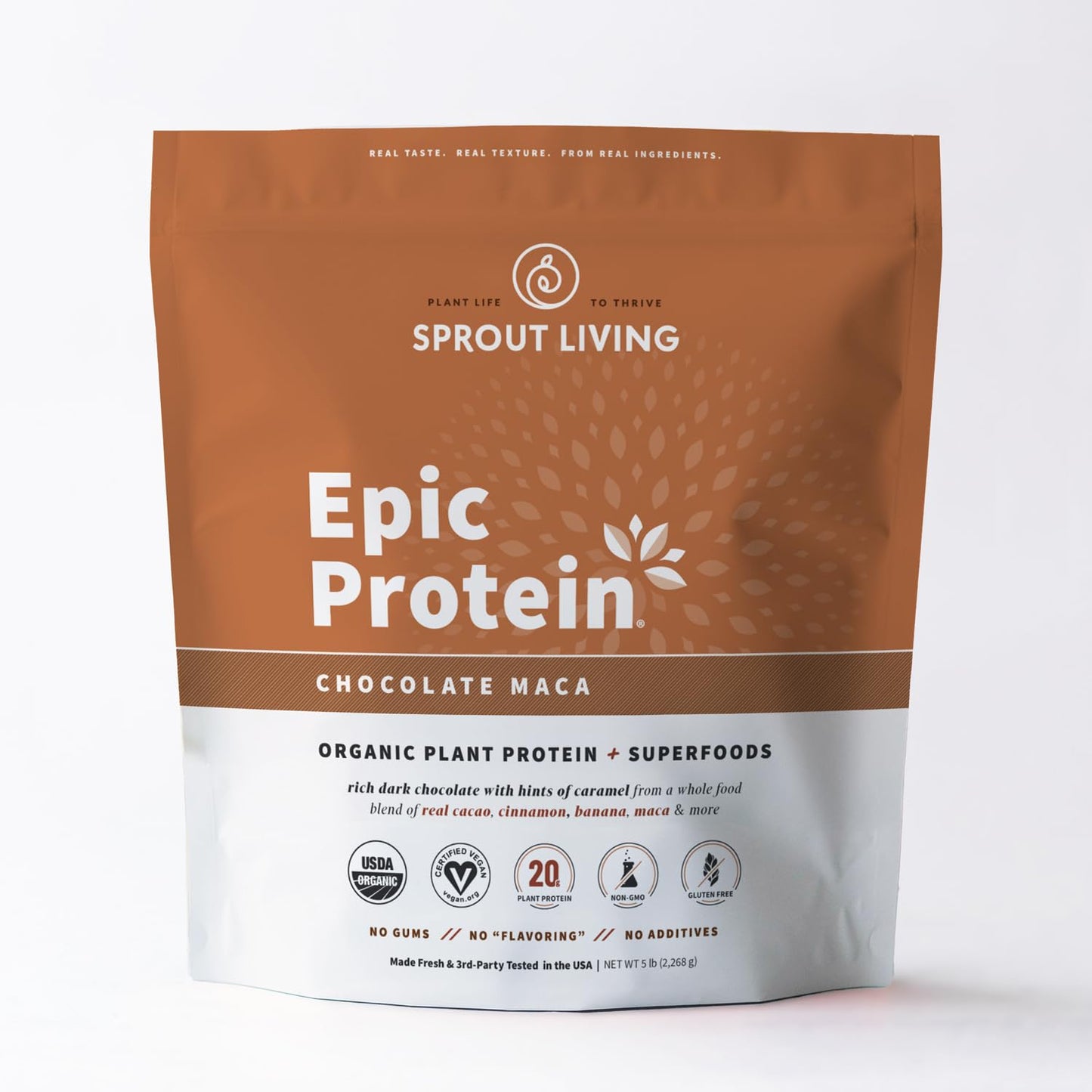 Sprout Living Epic Protein Plant Based Protein & Superfoods Powder Chocolate Maca 80