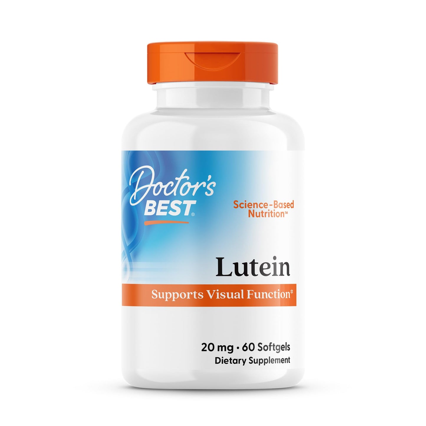 Doctor's Best Lutein Supplement 20mg with Zeaxanthin 1mg Softgels 60