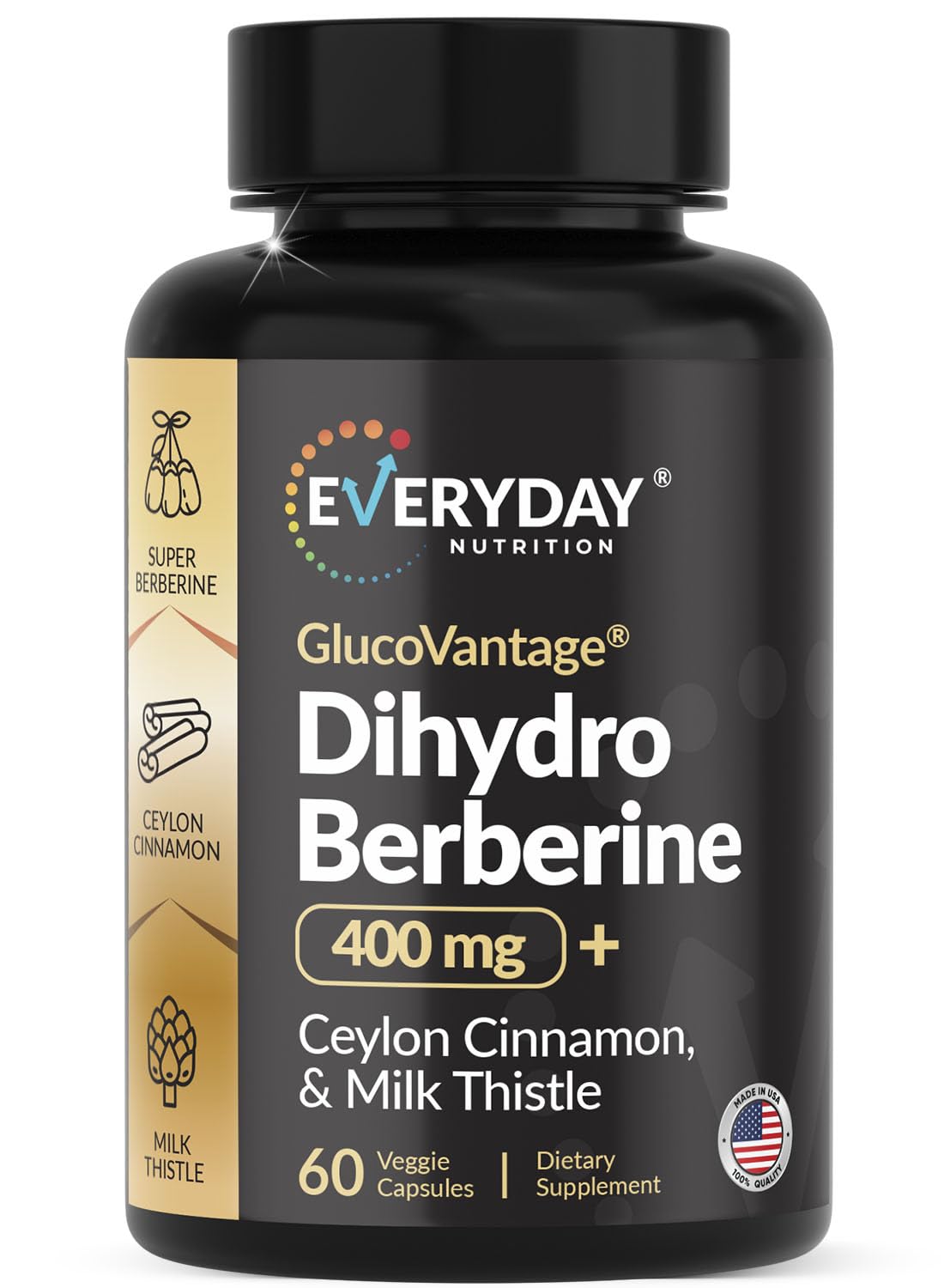 EVERYDAY NUTRITION Dihydroberberine 400 mg Complex, 60 Capsules