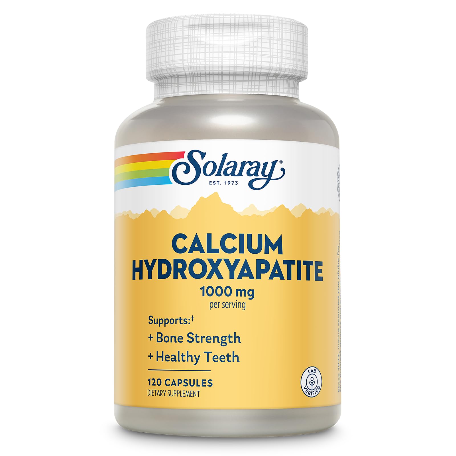 SOLARAY Calcium Hydroxyapatite 1000mg Capsule, 120 Capsules