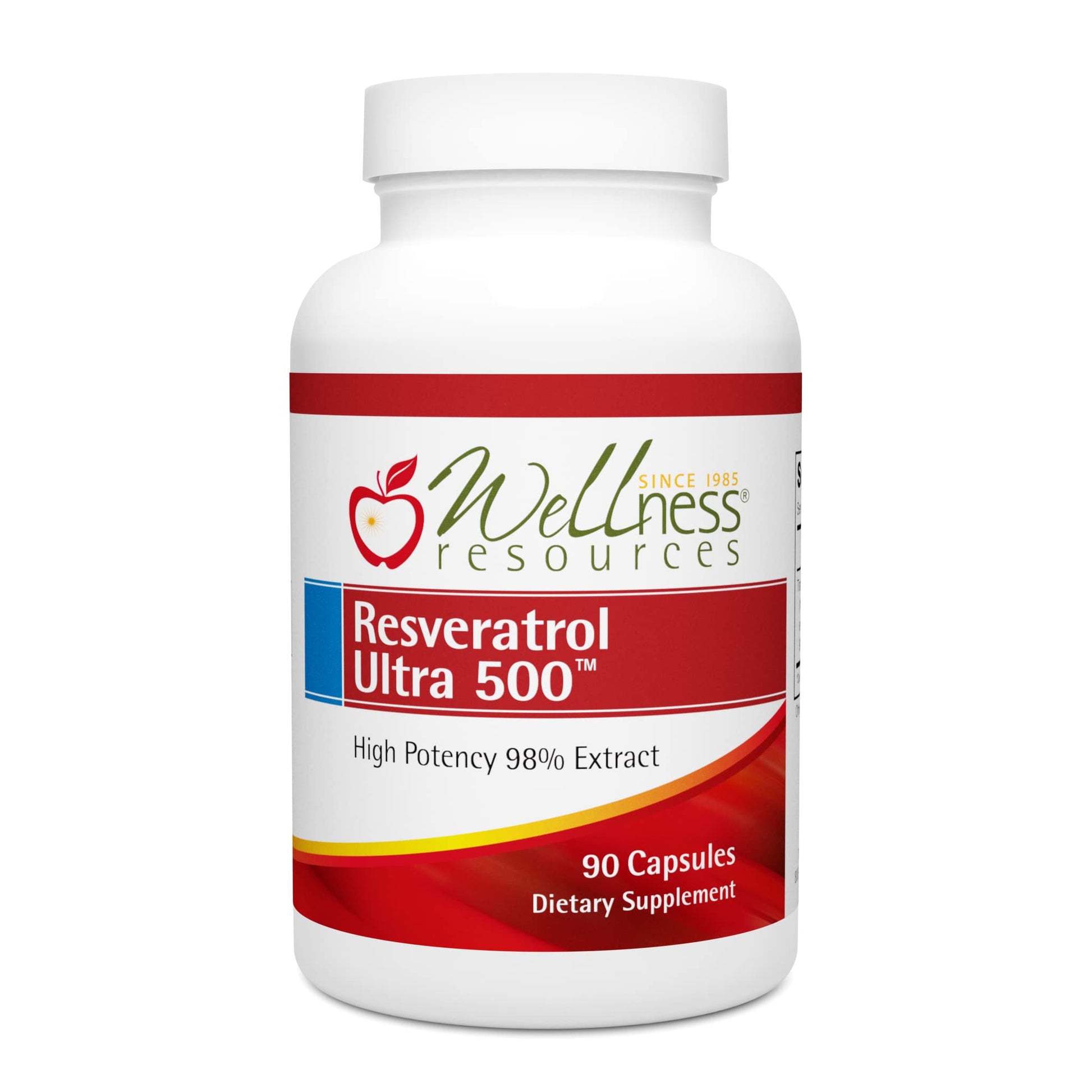 Wellness Resources Resveratrol Ultra 500 High Potency 98% Trans-Resveratrol 500mg Capsule, 90 Capsules