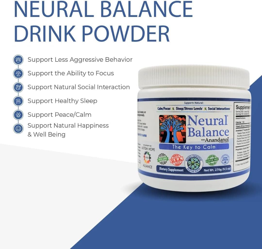 NEURAL BALANCE Anandanol with Proprietary Digestive Enzyme Blend Powder 9.5 Ounce