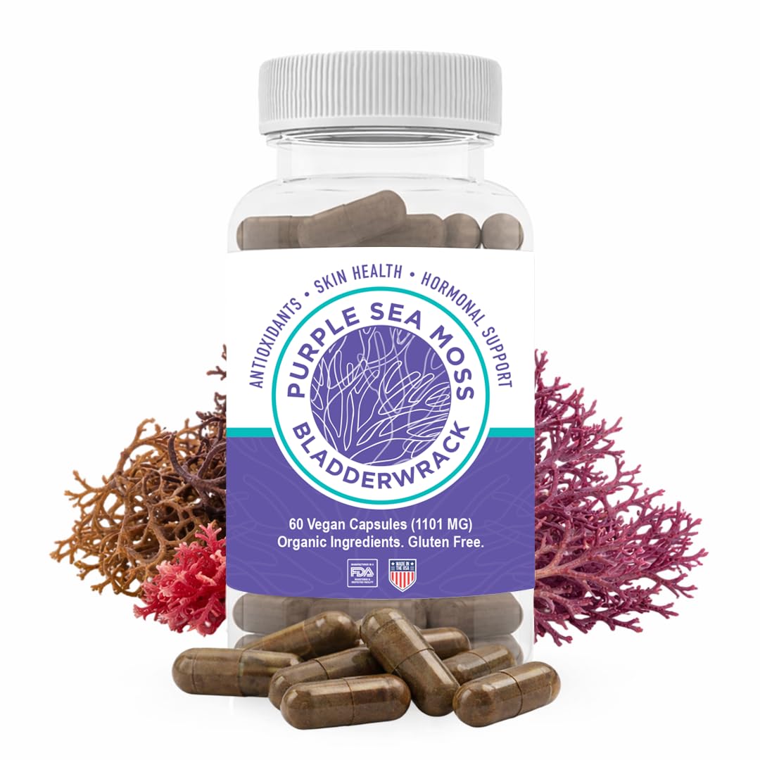 BocaHeal Purple Sea Moss + Bladderwrack Capsules, 60 Count