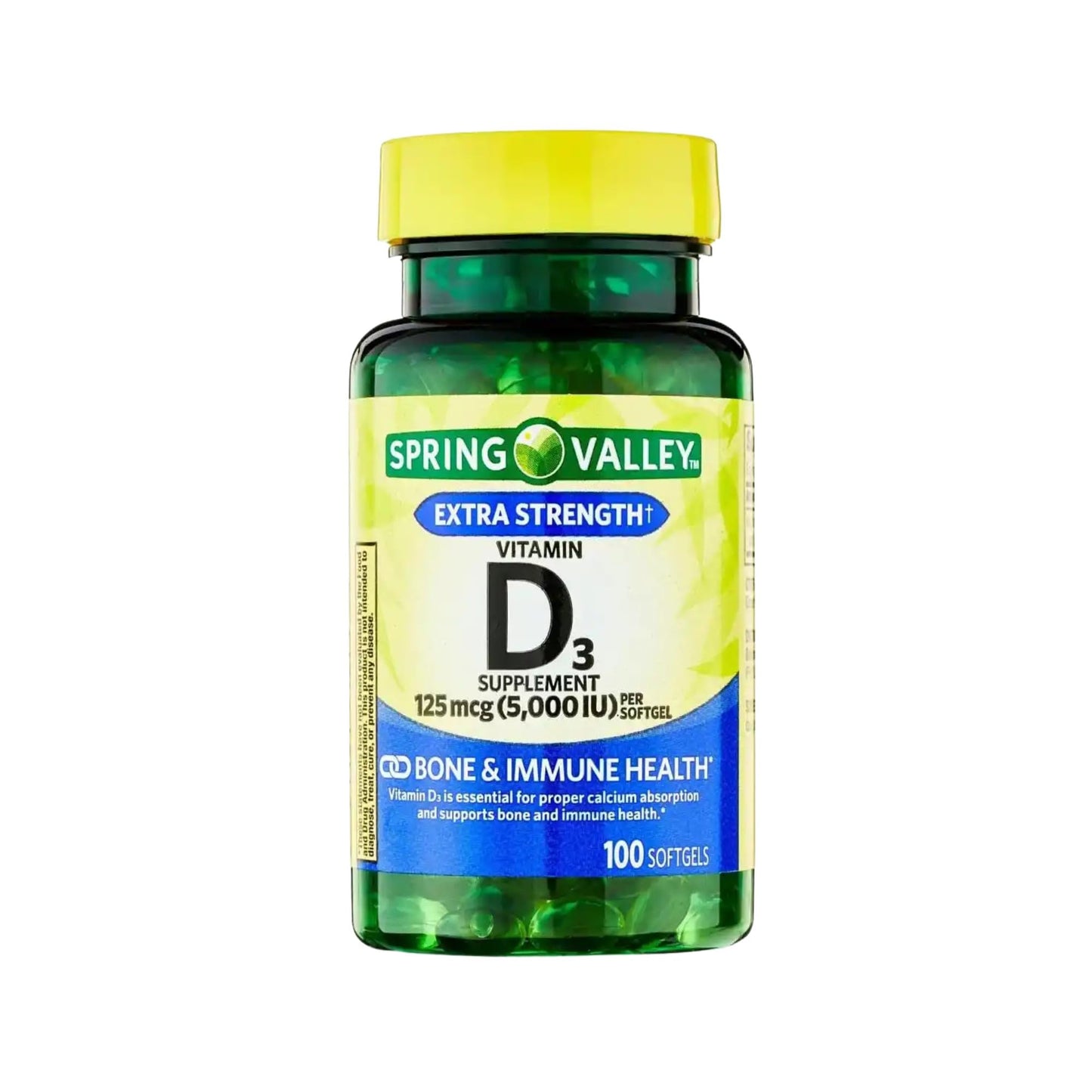 Unique Bundle Store Vitamin D3 5000 IU (125 mcg) Softgels 100