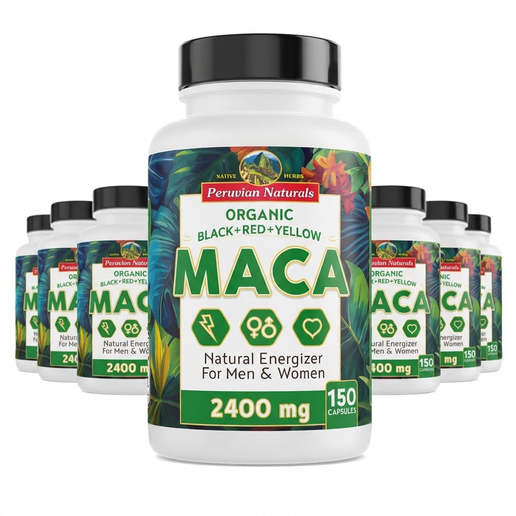 Peruvian Naturals Organic Maca Root Capsules, 1800 Capsules