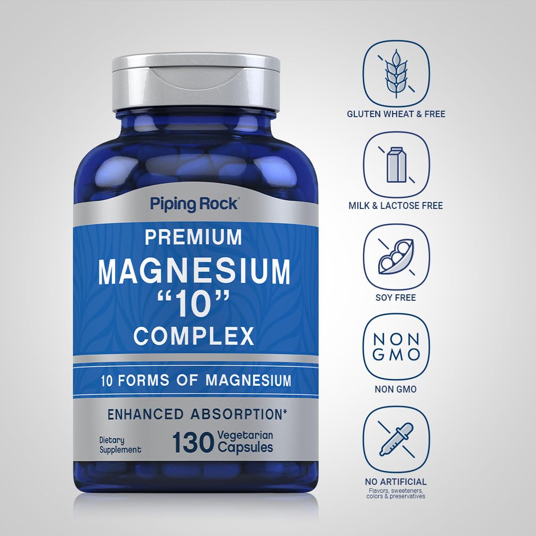 Piping Rock Magnesium 10 in One Complex Capsule 130 Count