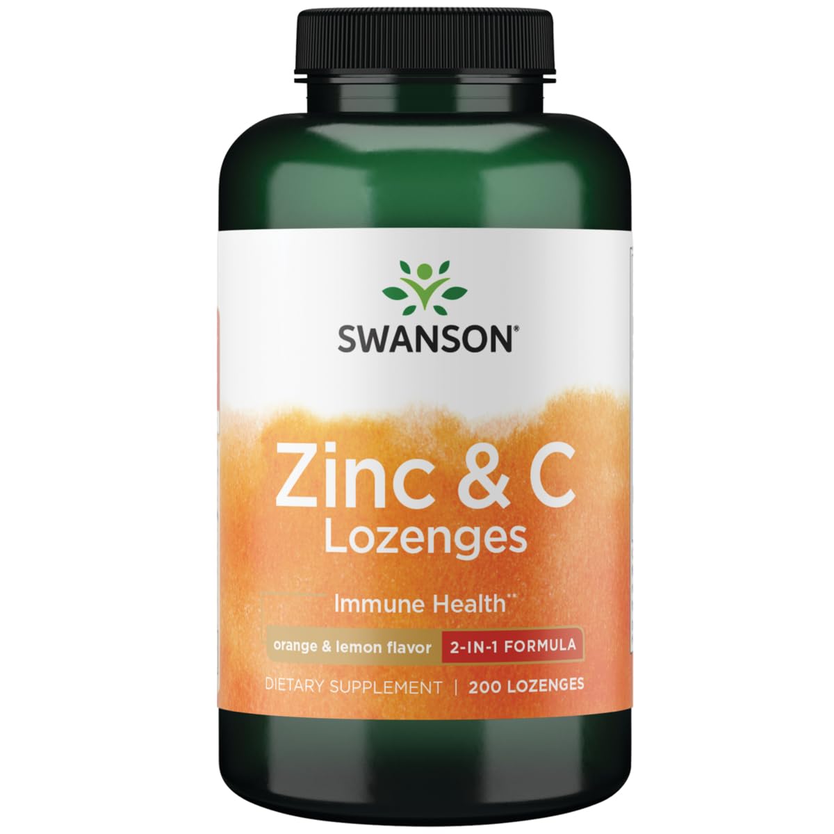Swanson Premium Brand Zinc & Vitamin C Lozenges 25/100 Milligrams, 200 Lozenges