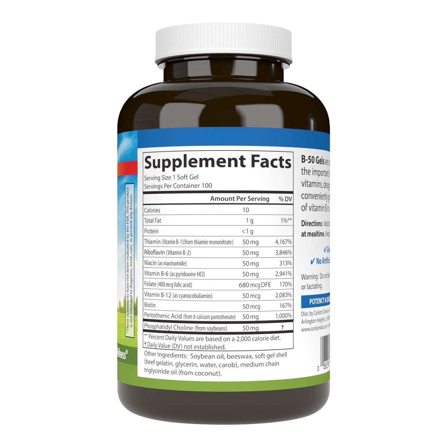Carlson B-50 Gels Softgels 100
