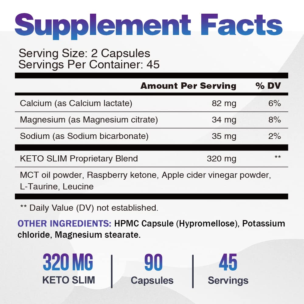 VEGEPOWER Keto Weight Loss Pills - Fat Burner for Women and Men with Apple Cider Vinegar - Natural Appetite Suppressant, Weight Management & Metabolism Booster, 180 Capsules