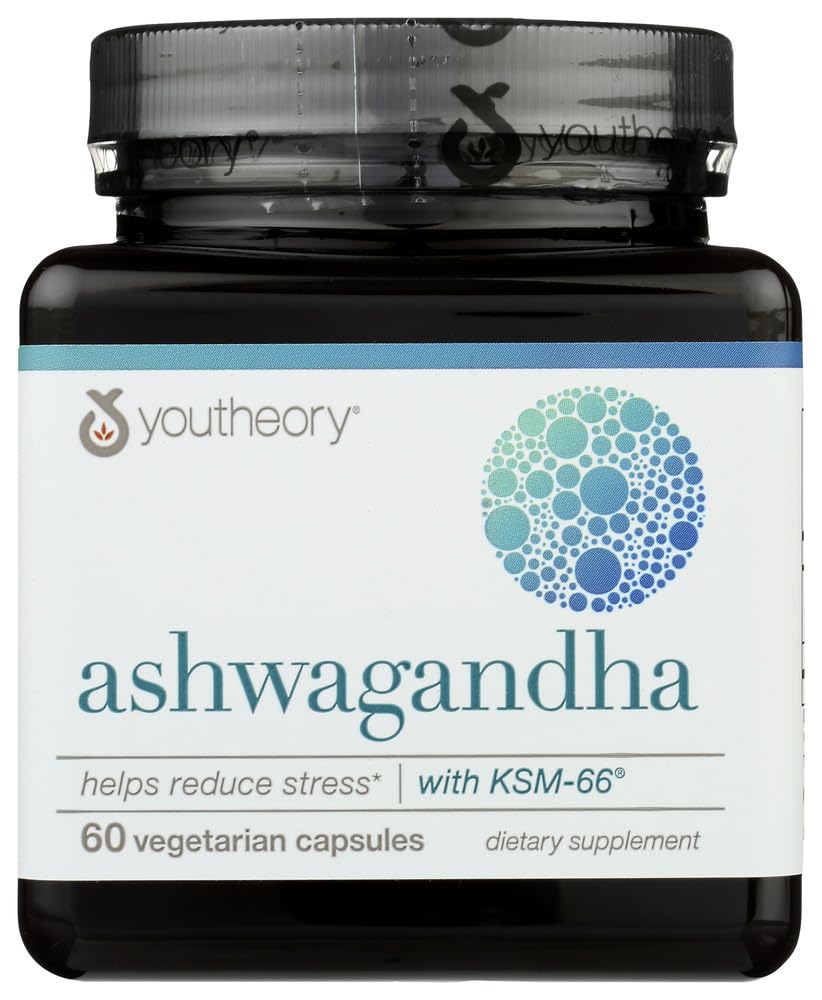 Youtheory Ashwagandha Dietary Supplement Capsule 60 Count