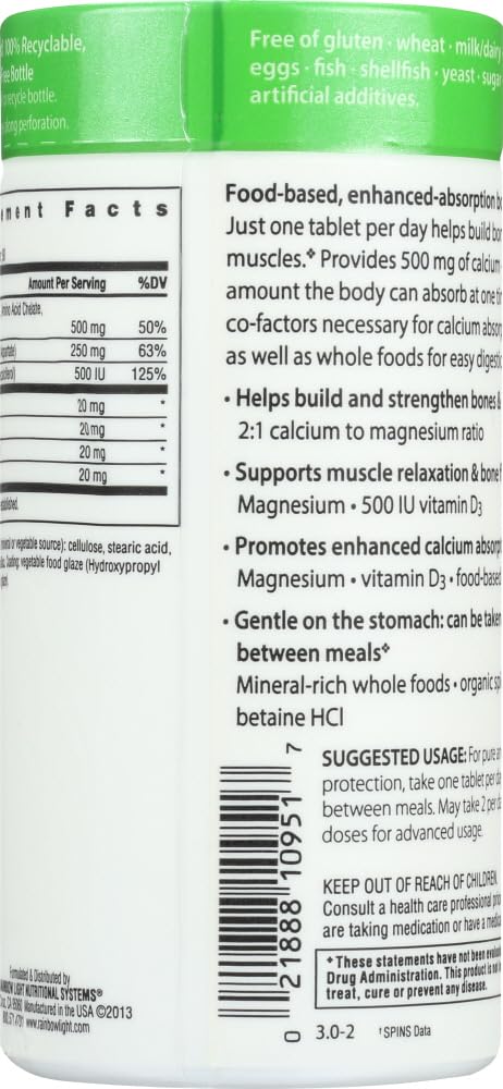 Food-Based Calcium Tablets, 2-Pack