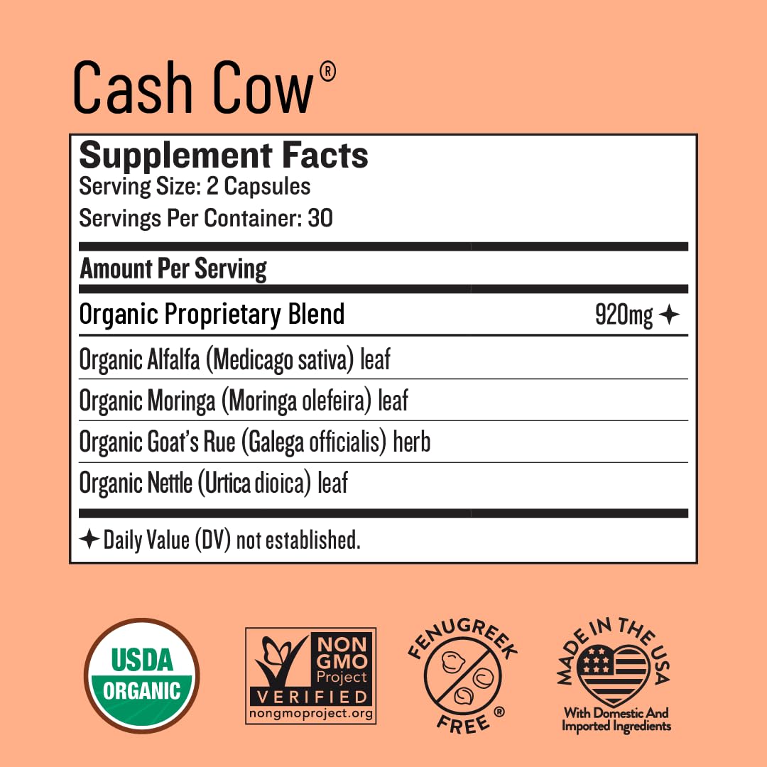 Legendairy Milk Cash Cow Lactation Supplement Capsule, 60 Count