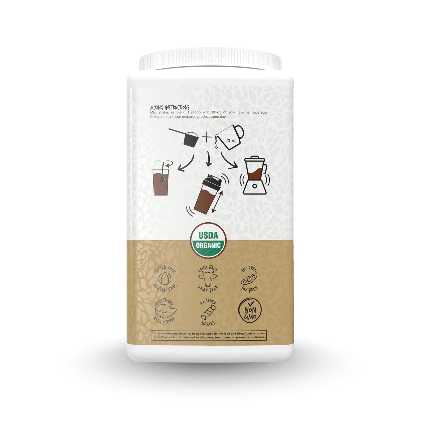 Portions Master Vegan Protein Blend, Pea Hemp Goji + MCT Protein Powder, Chocolate, 26.4 oz