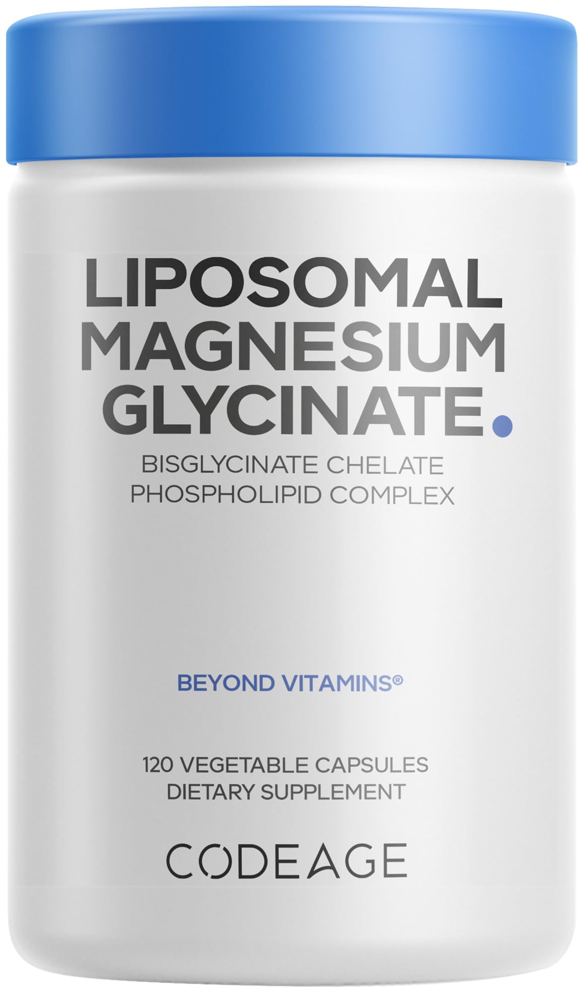 Codeage Liposomal Magnesium Glycinate, Bisglycinate Capsules, 120 Count