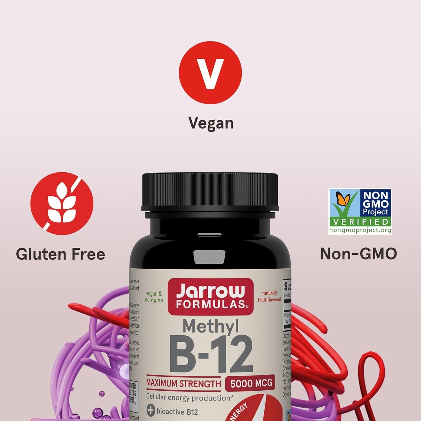 Jarrow Formulas Methyl Vitamin B12 5000 mcg Chewable Tablets, 120 Count