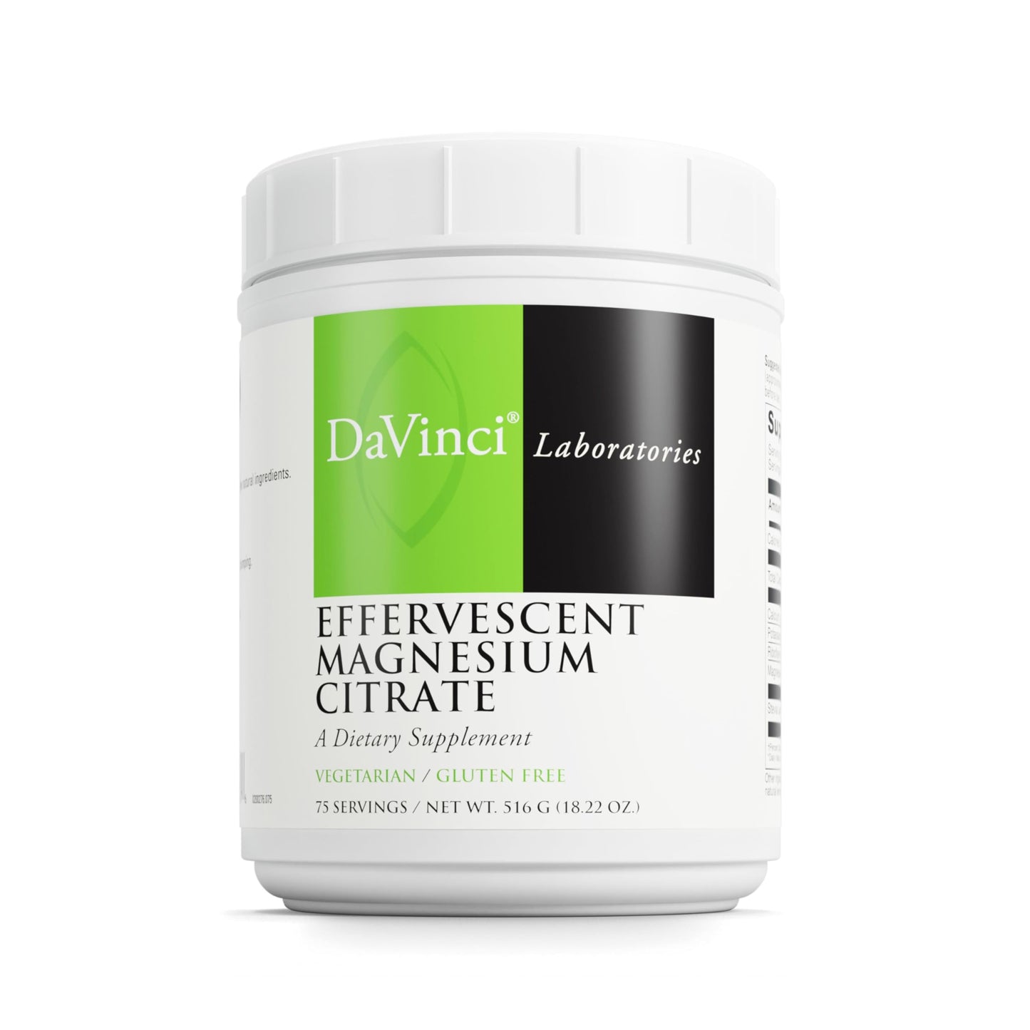 DaVinci Labs Effervescent Magnesium Citrate Powder, 18.22 oz