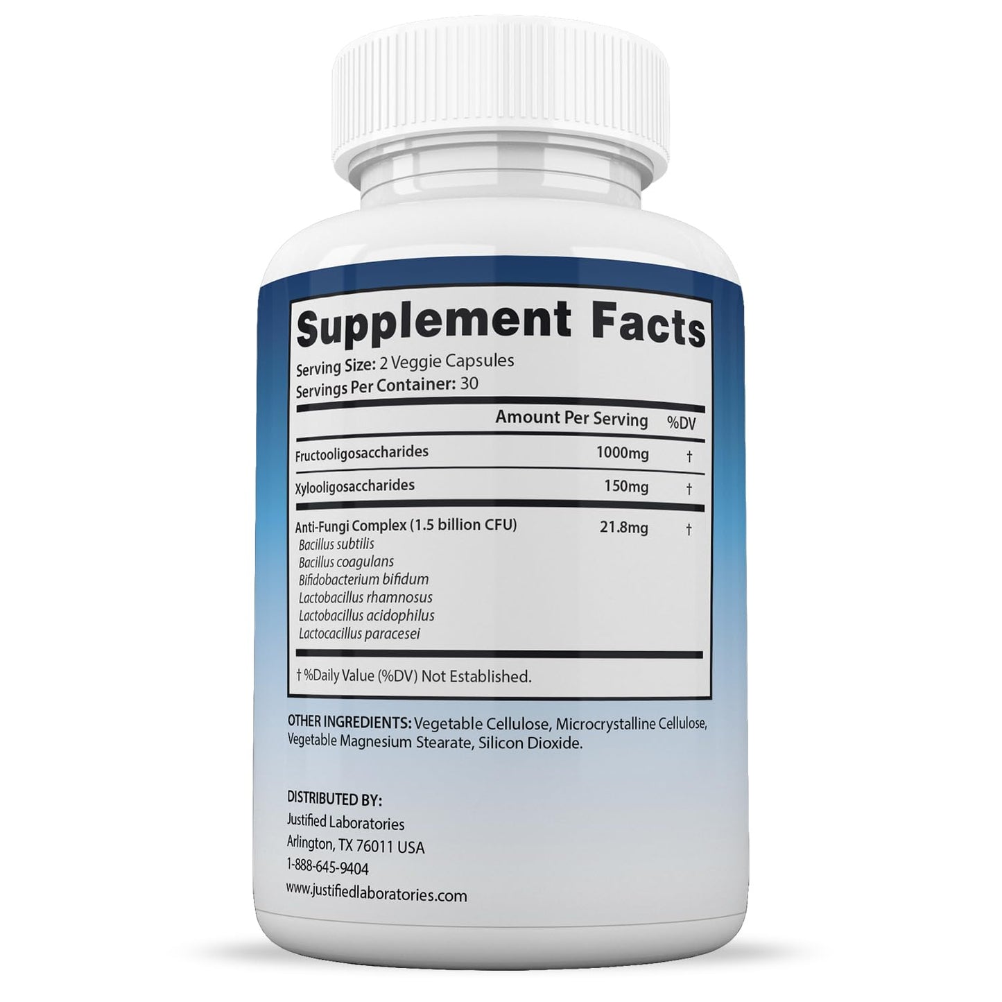 Justified Laboratories Fungus Defend Probiotic Capsule, 180 Capsules